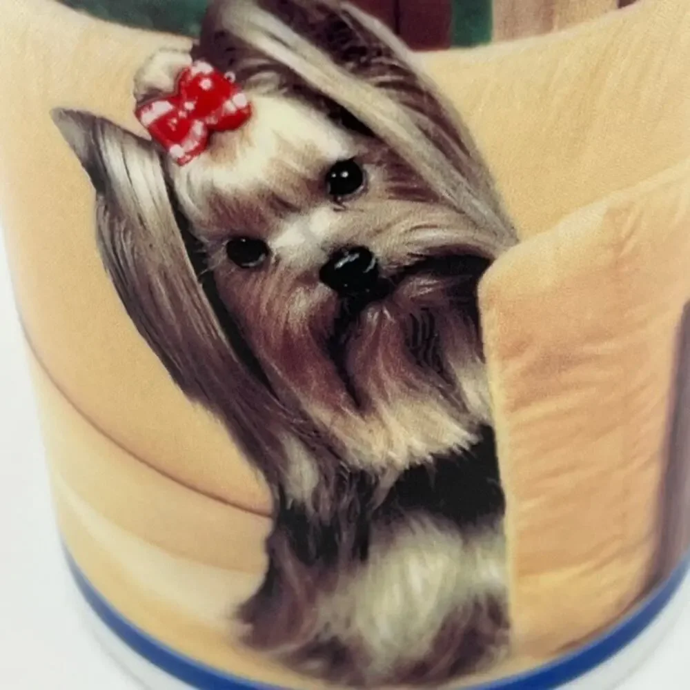Porcelain Yorkie dog 3 mugs Collector set